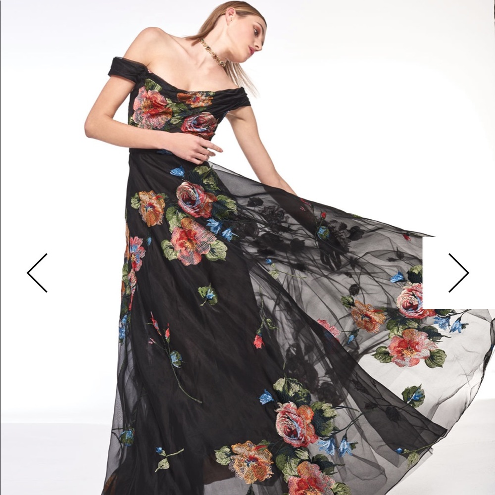 Marchesa Notte Silk Organza Ball Gown